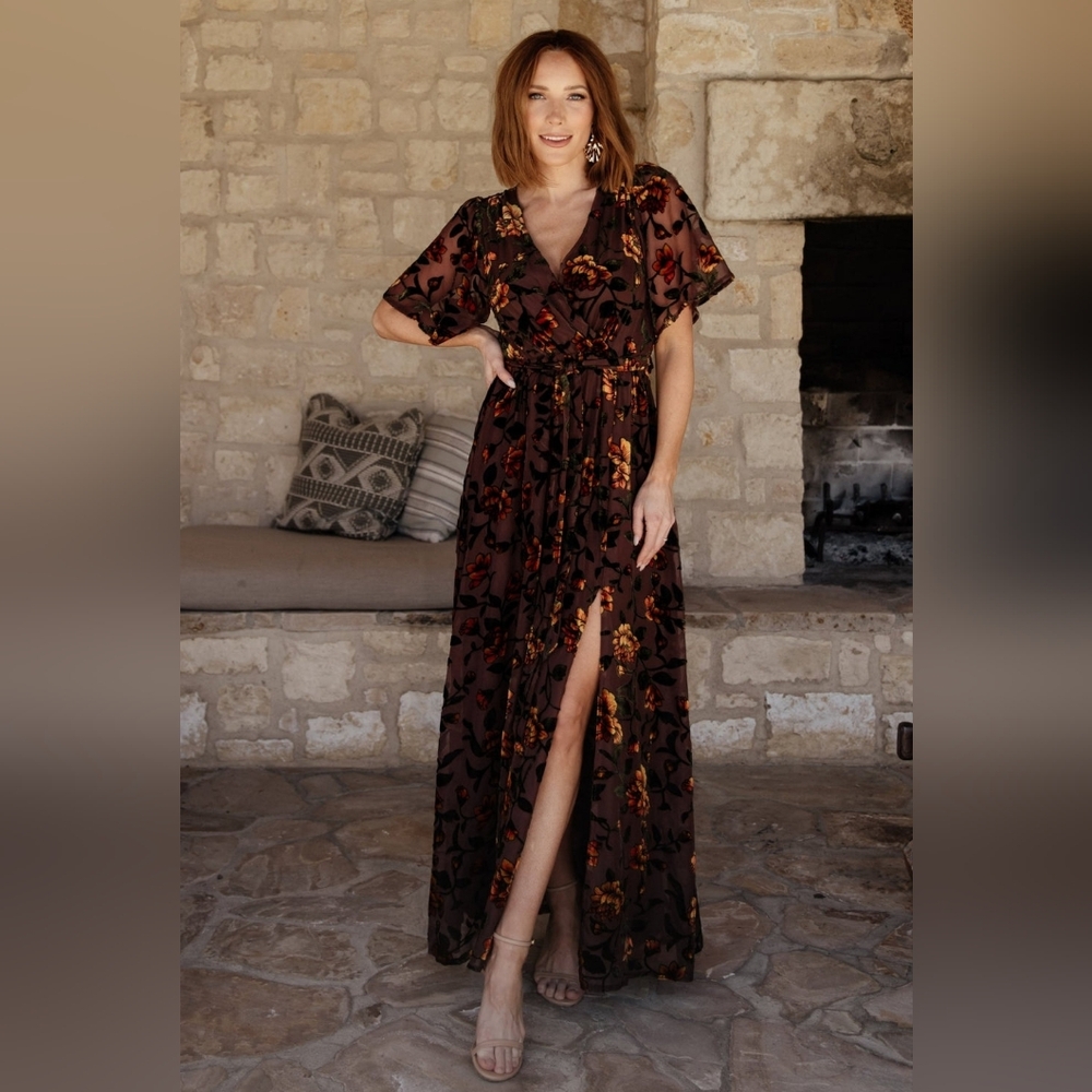 Baltic Born Uma Velvet Maxi Dress Size XL